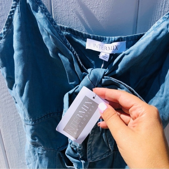 Intermix Tara Double Tie Open Detail Jumpsuit size 4 NWT - Picture 4 of 8